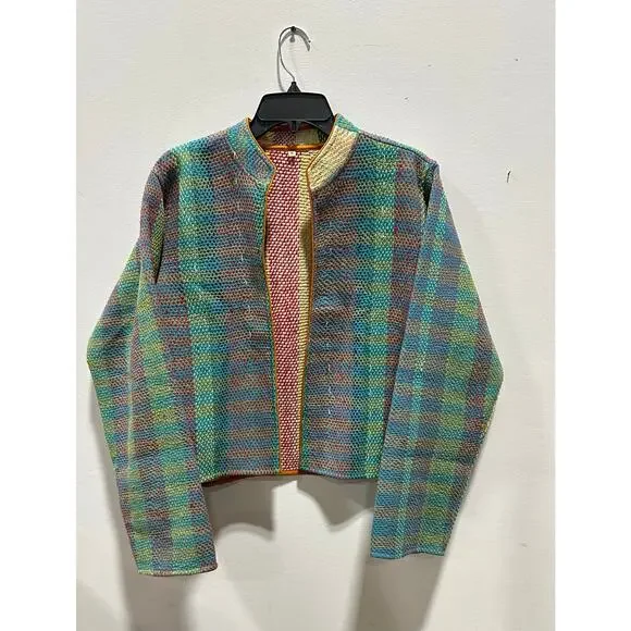 Kantha Jacket Vintage Handmade 100% cotton Patchwork Jacket Reversible Jacket